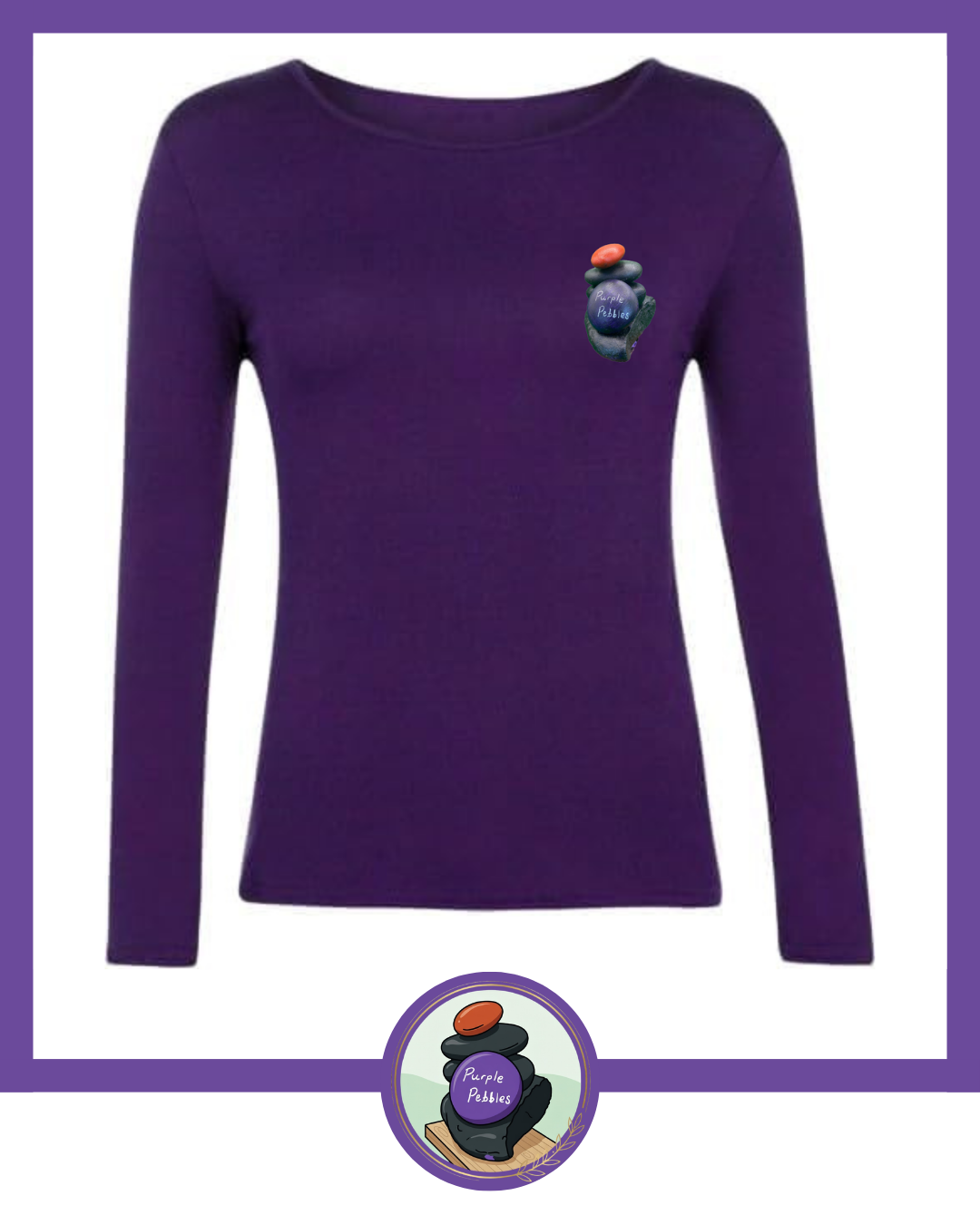 Long Sleeve T-Shirt - Purple Pebbles