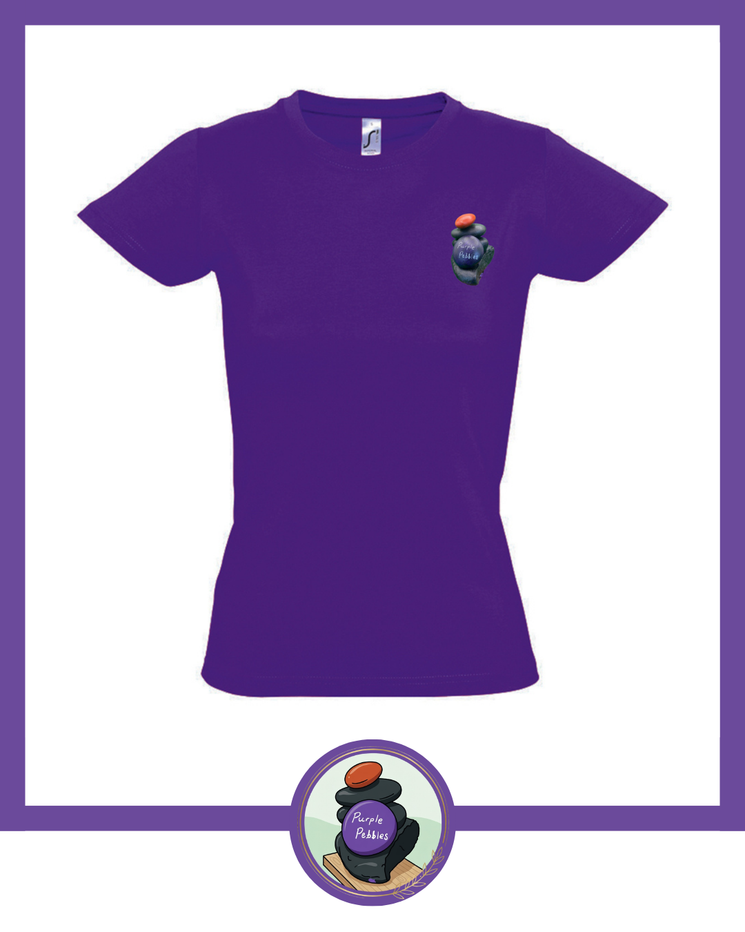 Short Sleeve T-Shirt - Purple Pebbles