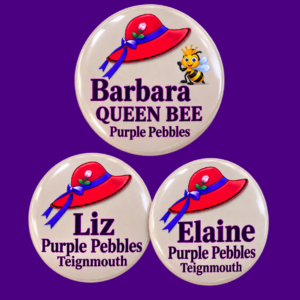 Purple Pebbles Personalised Name Badges