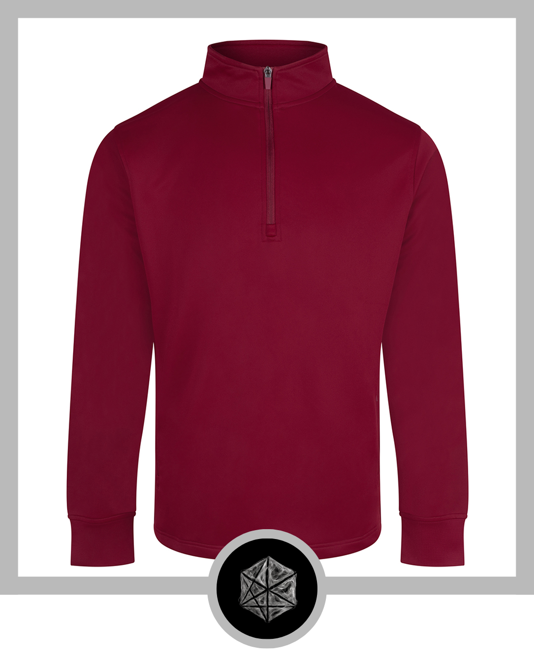 1 4 Zip Tracksuit Top Burgundy