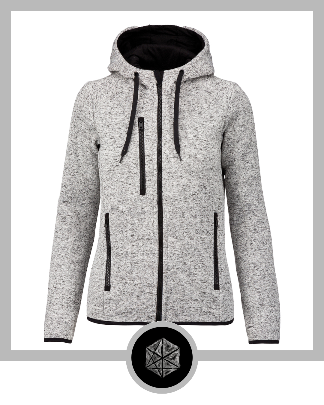 Ladies Heather Hooded Jacket